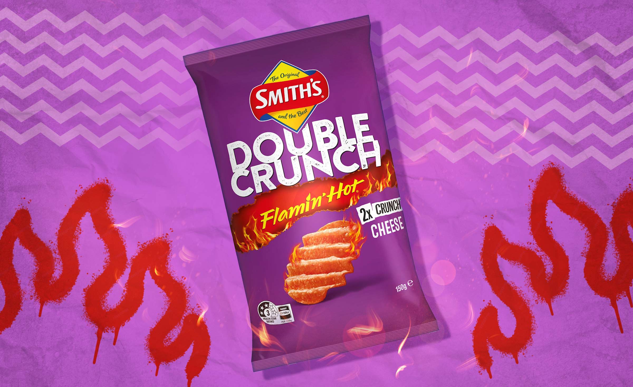 Read more about the article Smith’s Double Crunch Flamin’ Hot 2x Crunch Cheese Chips Review